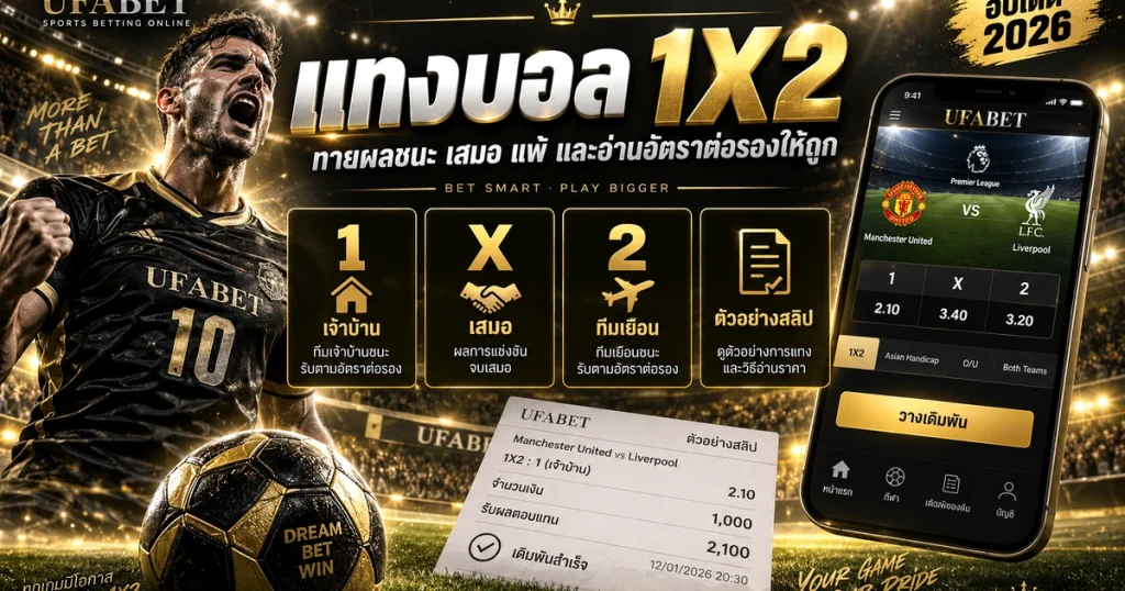 แทงบอล 1X2 รูปประจำเรื่องสำหรับหน้าเว็บ