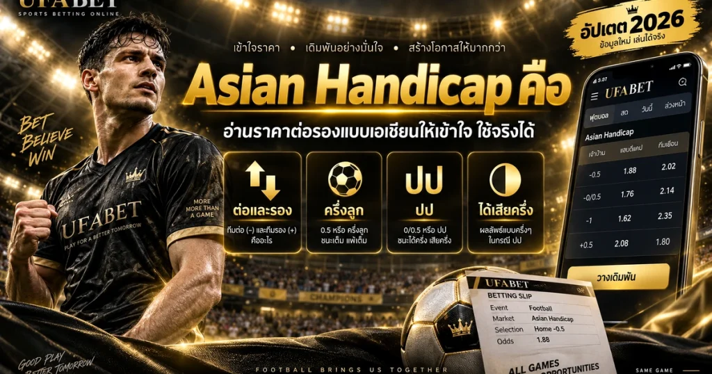 Asian Handicap คือ รูปประจำเรื่องสำหรับหน้าเว็บ