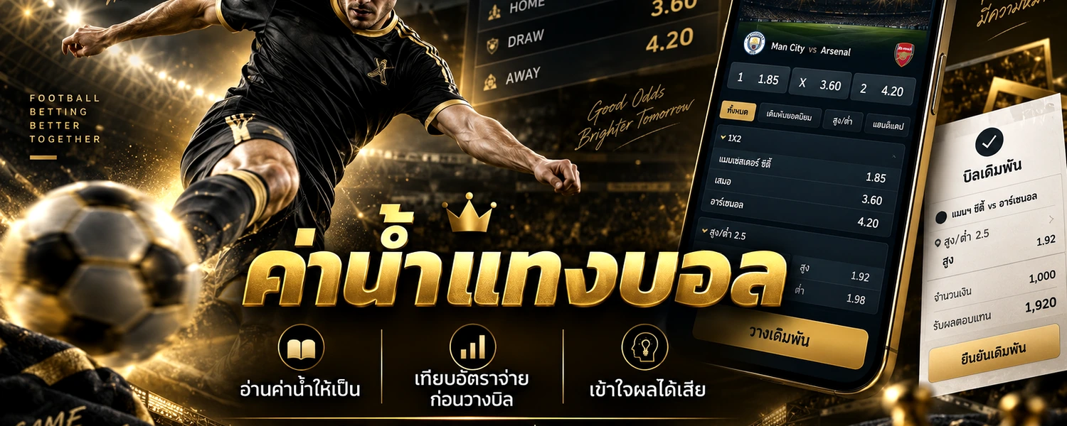 ค่าน้ำแทงบอล ภาพประกอบเนื้อหาโทนดำทอง