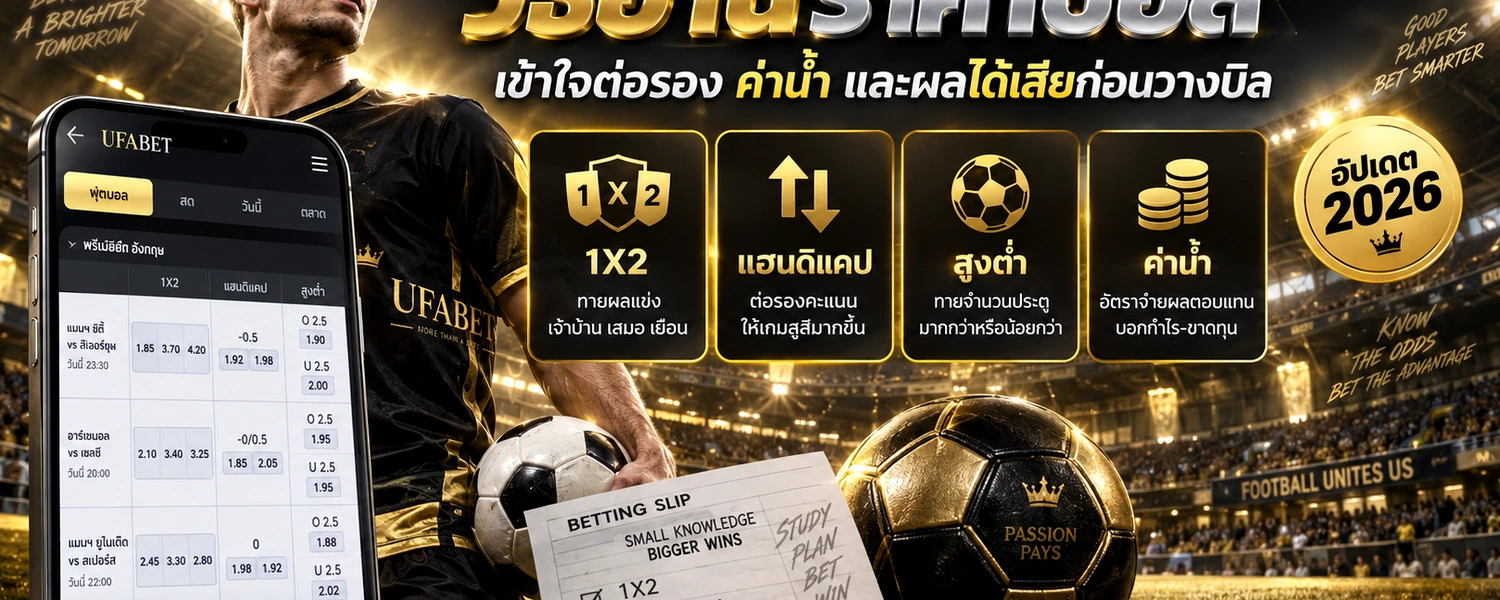 วิธีอ่านราคาบอล ภาพประกอบเนื้อหาโทนดำทอง