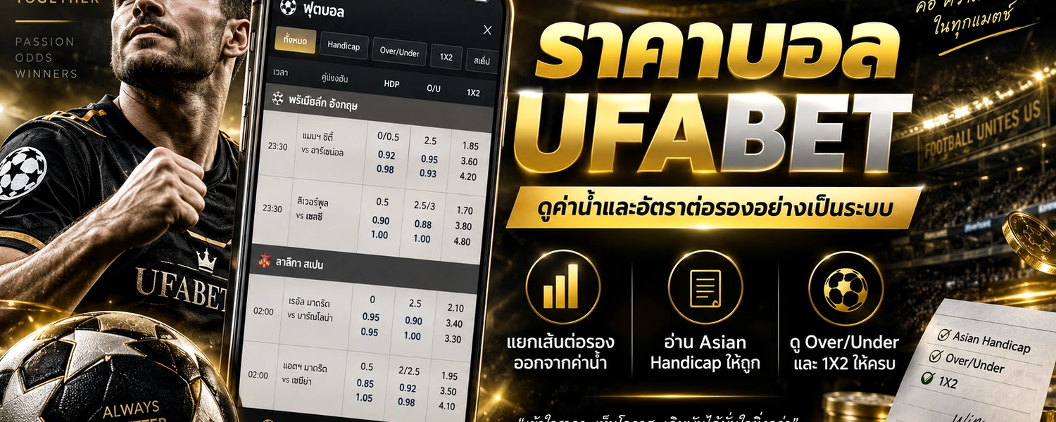 ราคาบอล UFABET ภาพประกอบเนื้อหาโทนดำทอง
