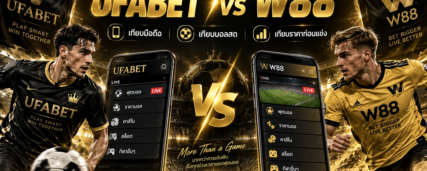 UFABET vs W88 ภาพประกอบเนื้อหาโทนดำทอง
